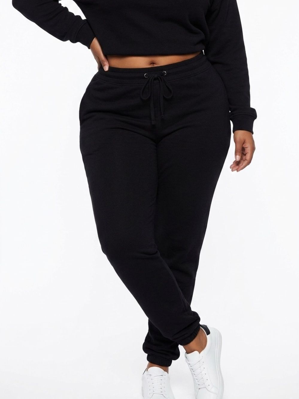 FREE PRESS | Black Drawstring Jogger Lounge Pants Women’s Size Large